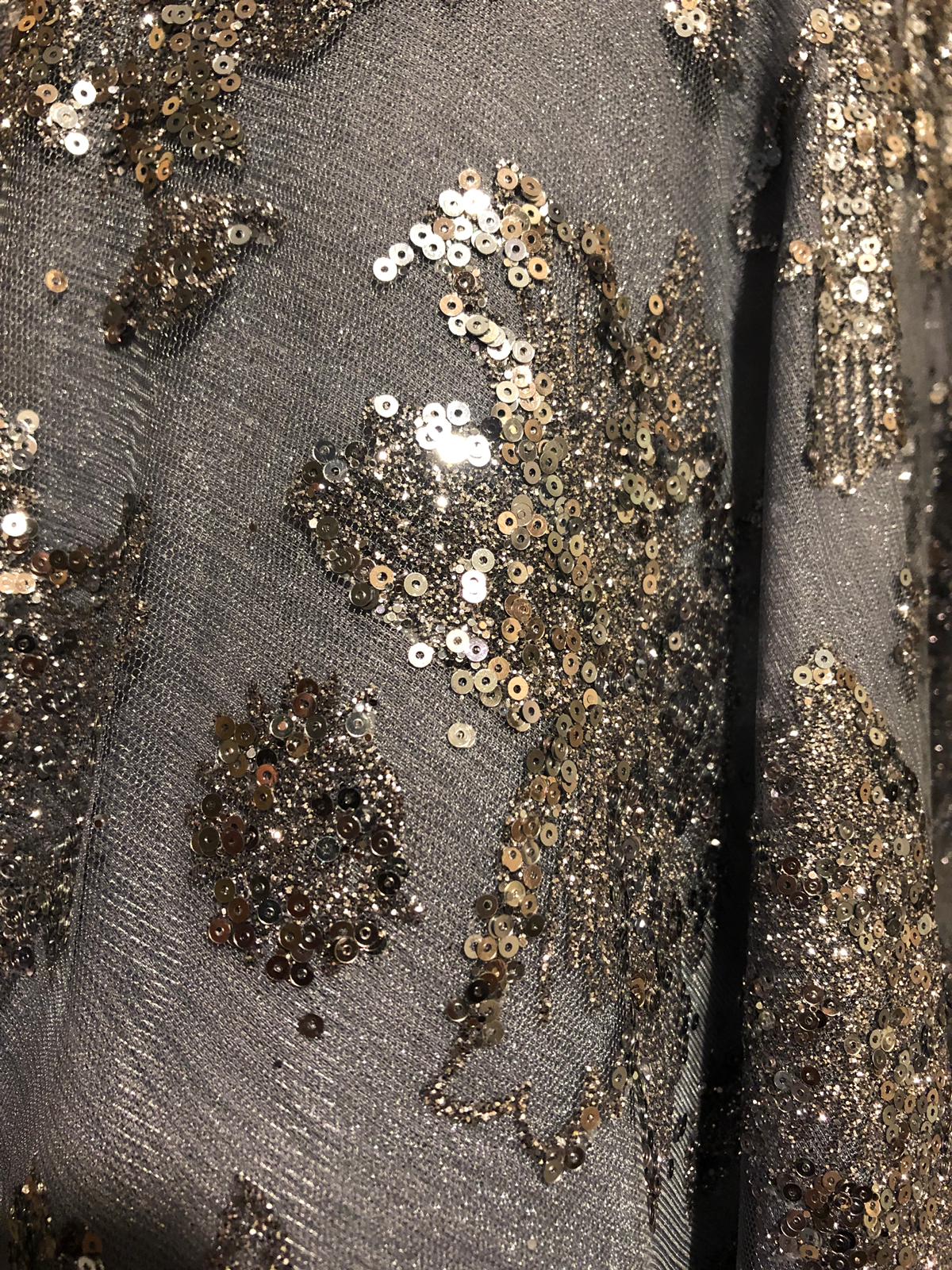 Brand New Moonlight Grey Sequin Partywear Evening Prom dress UK size 6, 8,10,12, 14, 16 and 18