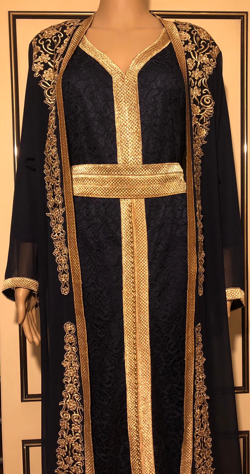 Brand new 2-Piece Navy Moroccan Takchita size S ,M ,L, XL and XXL