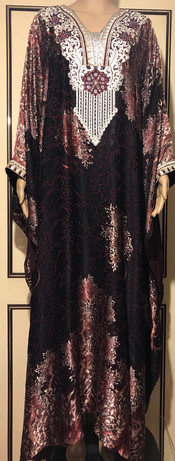 African Netted viscose Farasha kaftan.