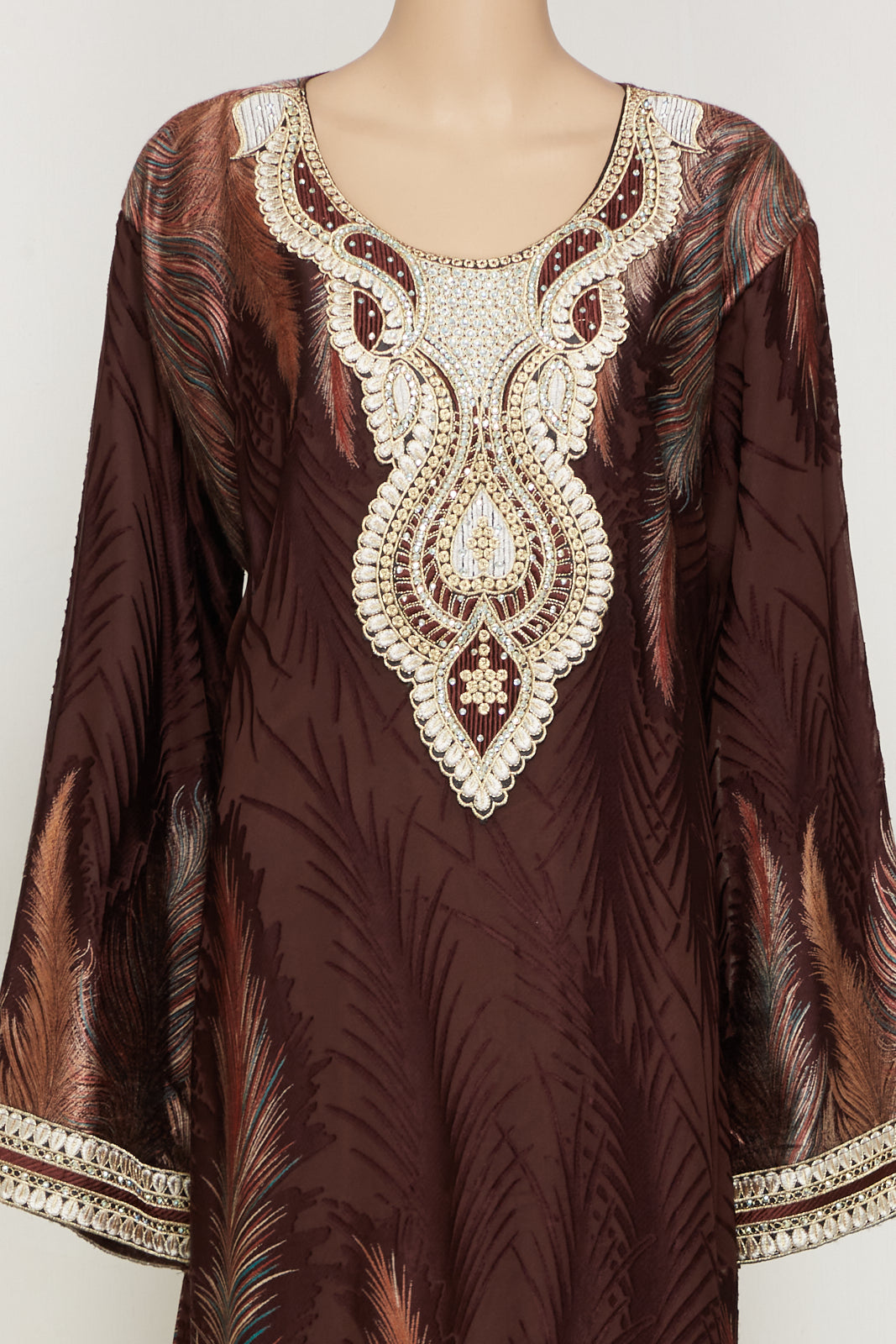 Designer kaftan dress.