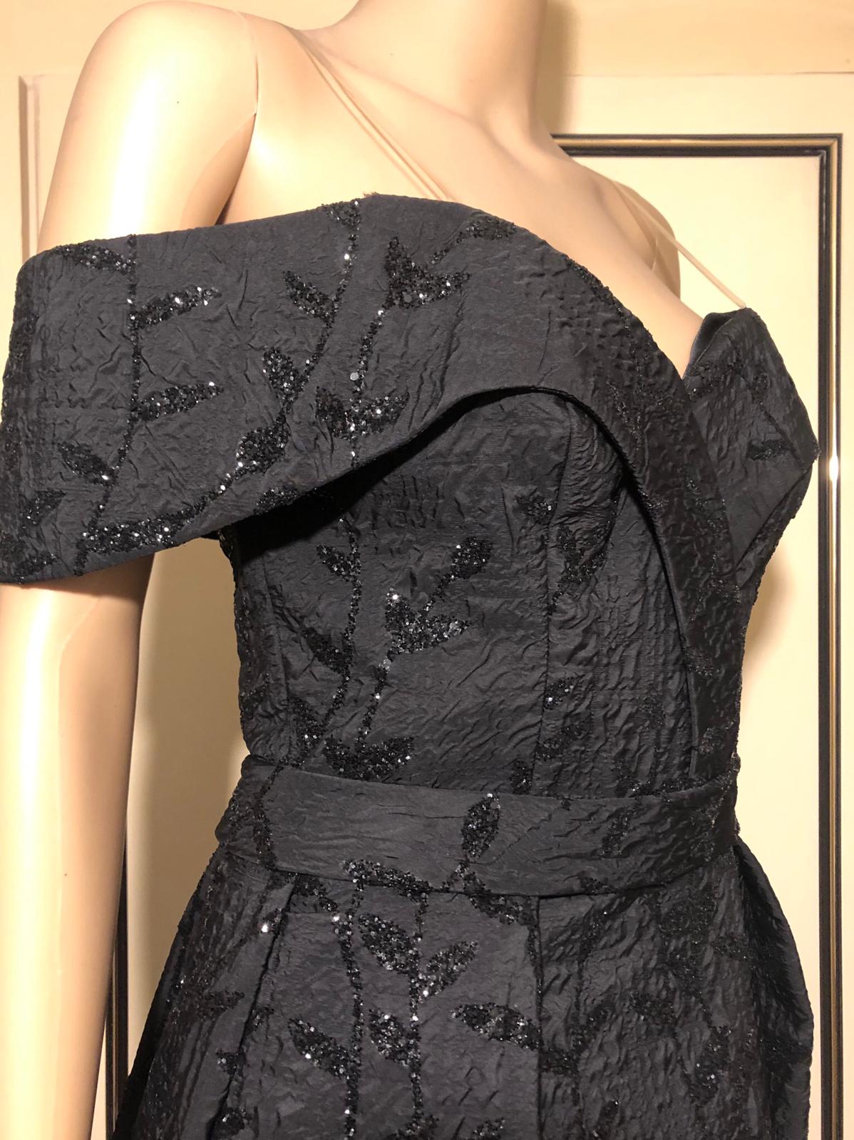 Brand new embossed Sublime fabric black gown evening  dress size6,8,10,12,16and18