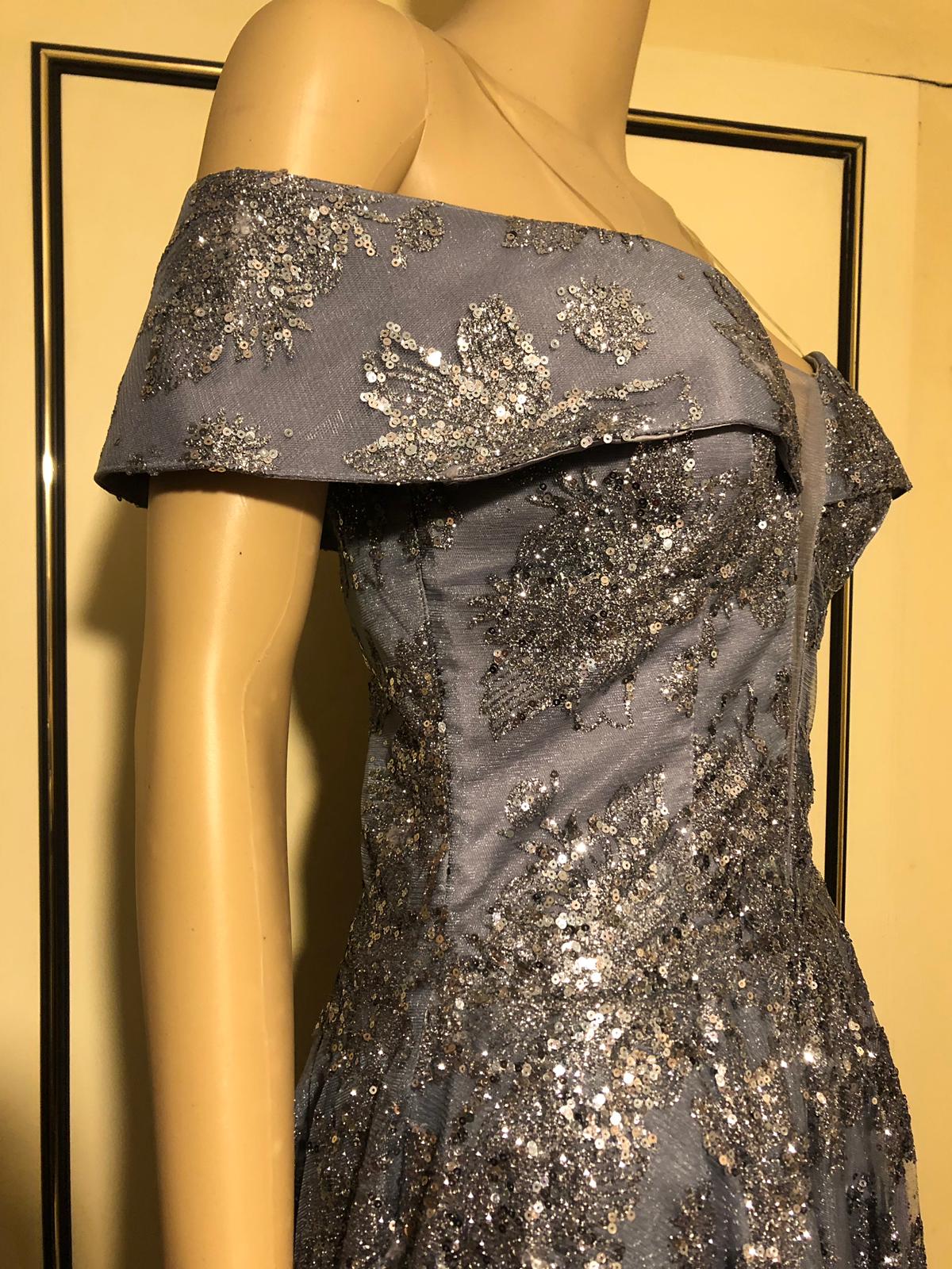 Brand  New Moonlight  Grey Sequin  Partywear  Evening Prom dress UK size 6, 8,10,12, 14, 16 and  18