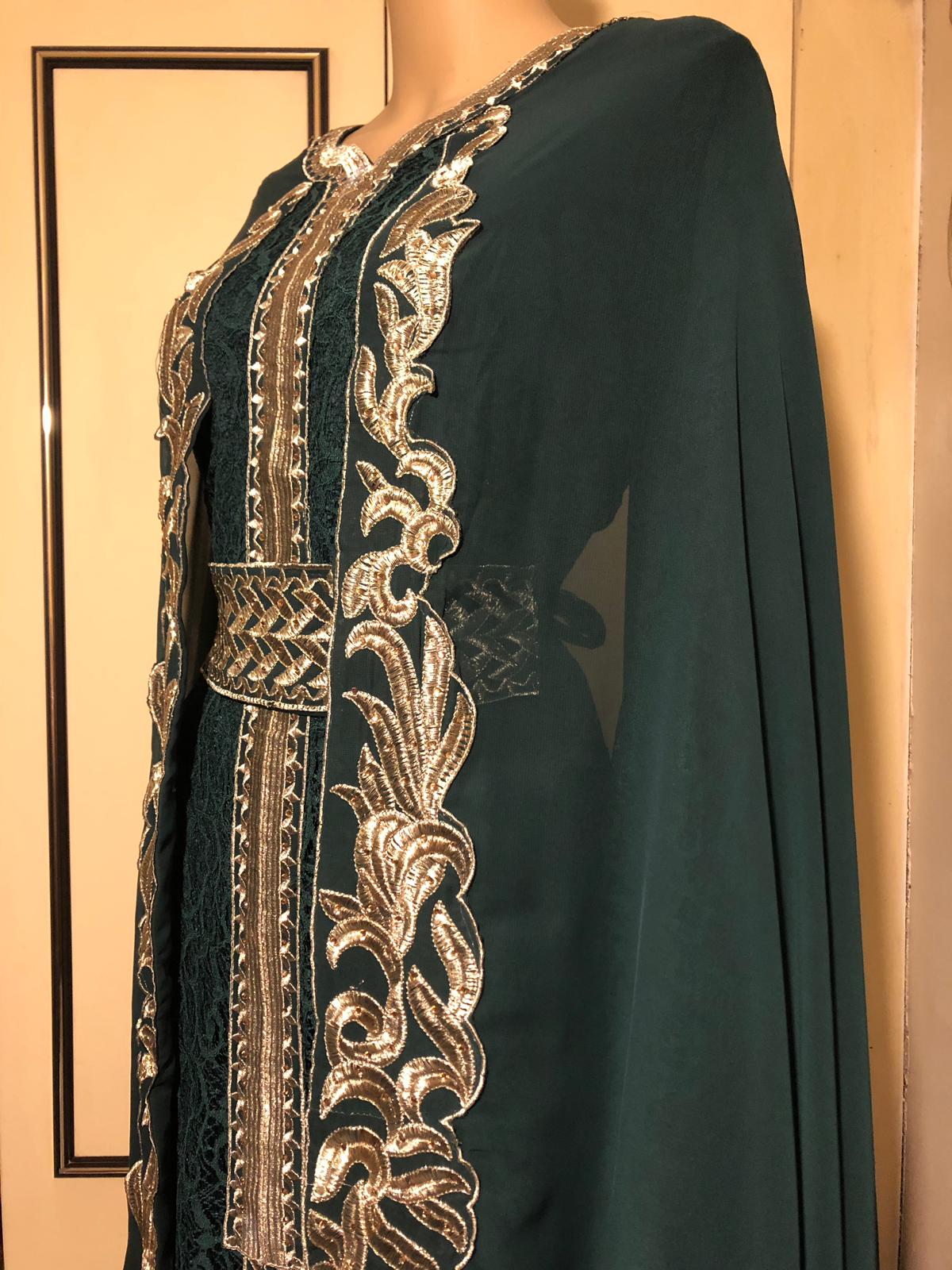 Brand new  Elegant  Designer Cape Dress on LESS  THAN HALF PRICE  ( size S, M ,L, XL ,XXL )