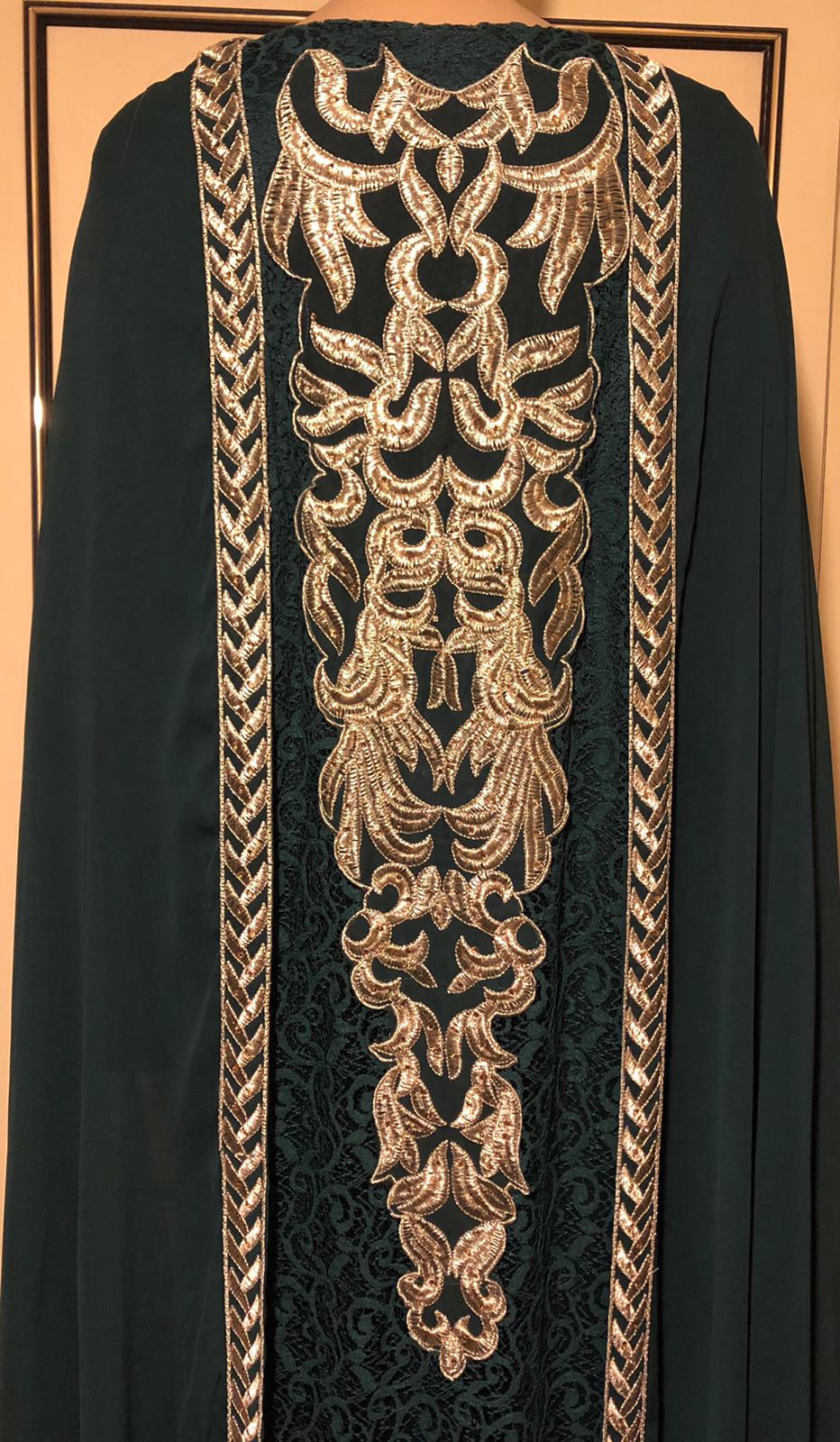 Brand new  Elegant  Designer Cape Dress on LESS  THAN HALF PRICE  ( size S, M ,L, XL ,XXL )