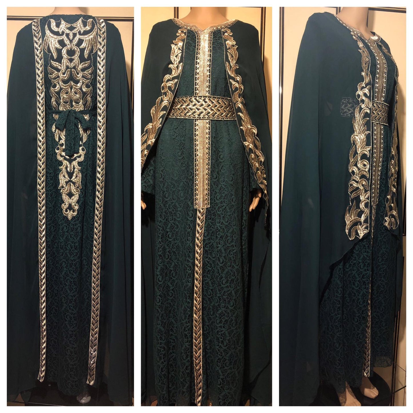 Brand new  Elegant  Designer Cape Dress on LESS  THAN HALF PRICE  ( size S, M ,L, XL ,XXL )