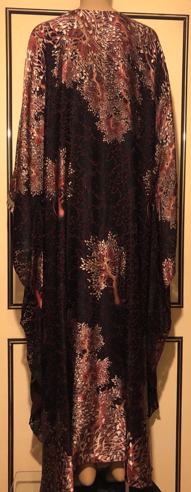 African   Netted  viscose  Farasha  kaftan.