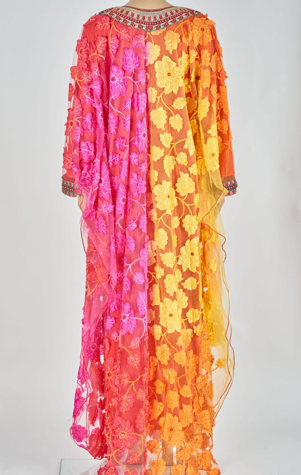 Netted   Viscose and fully lined Jersey fabric Kaftan Jalabiyya