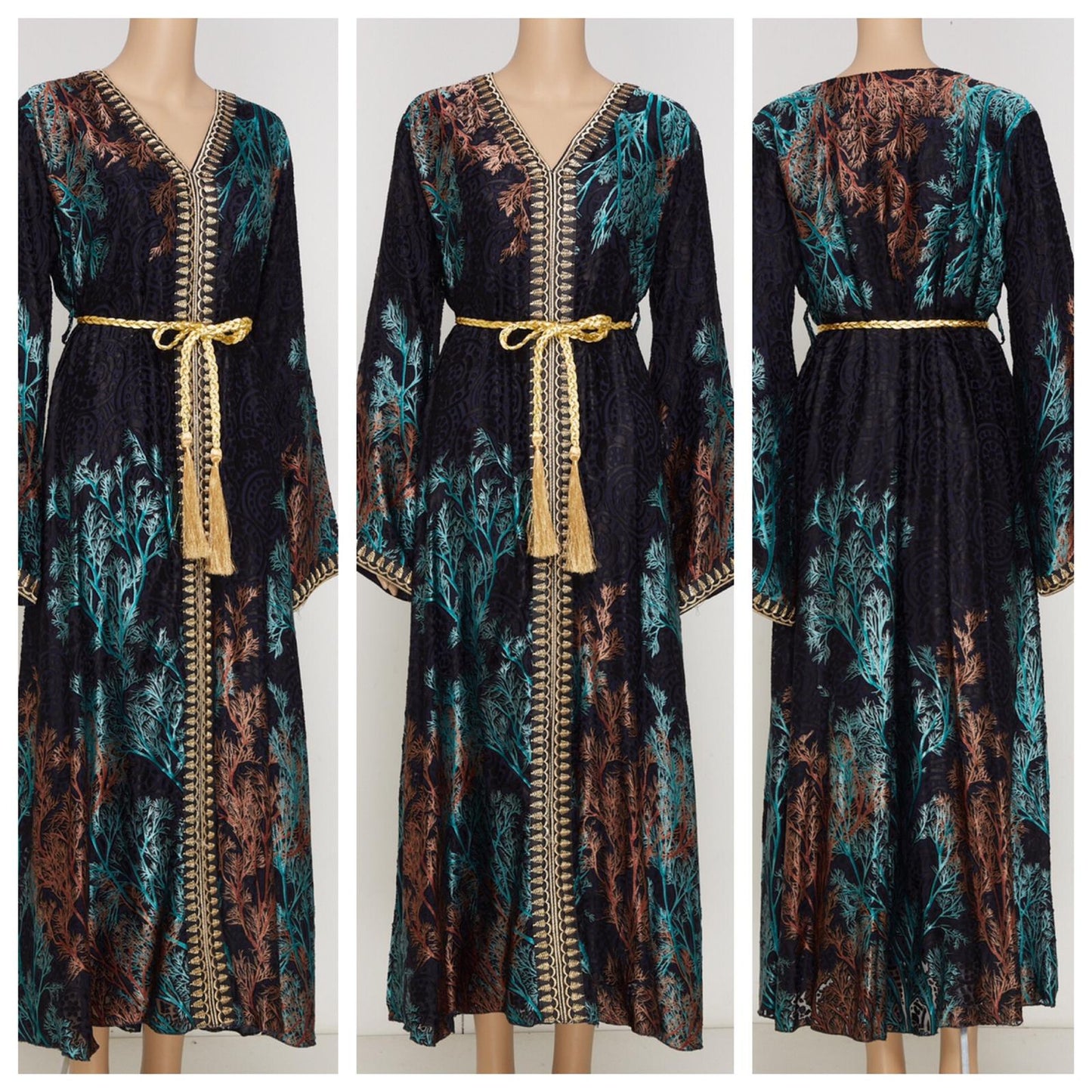 Robe styled Moroccan jersy fabric.