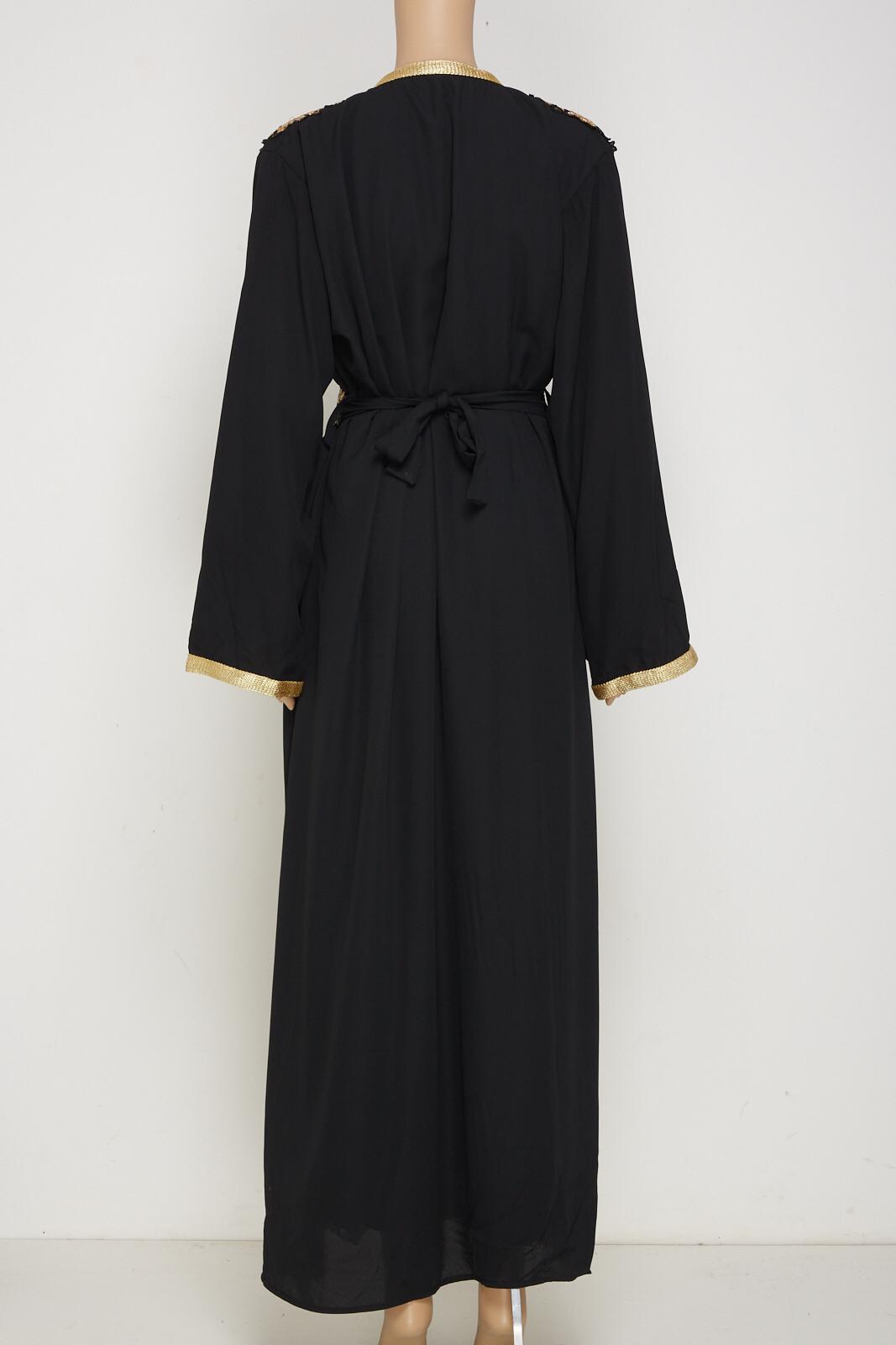 Black Moroccan Chiffon Fabric dress.