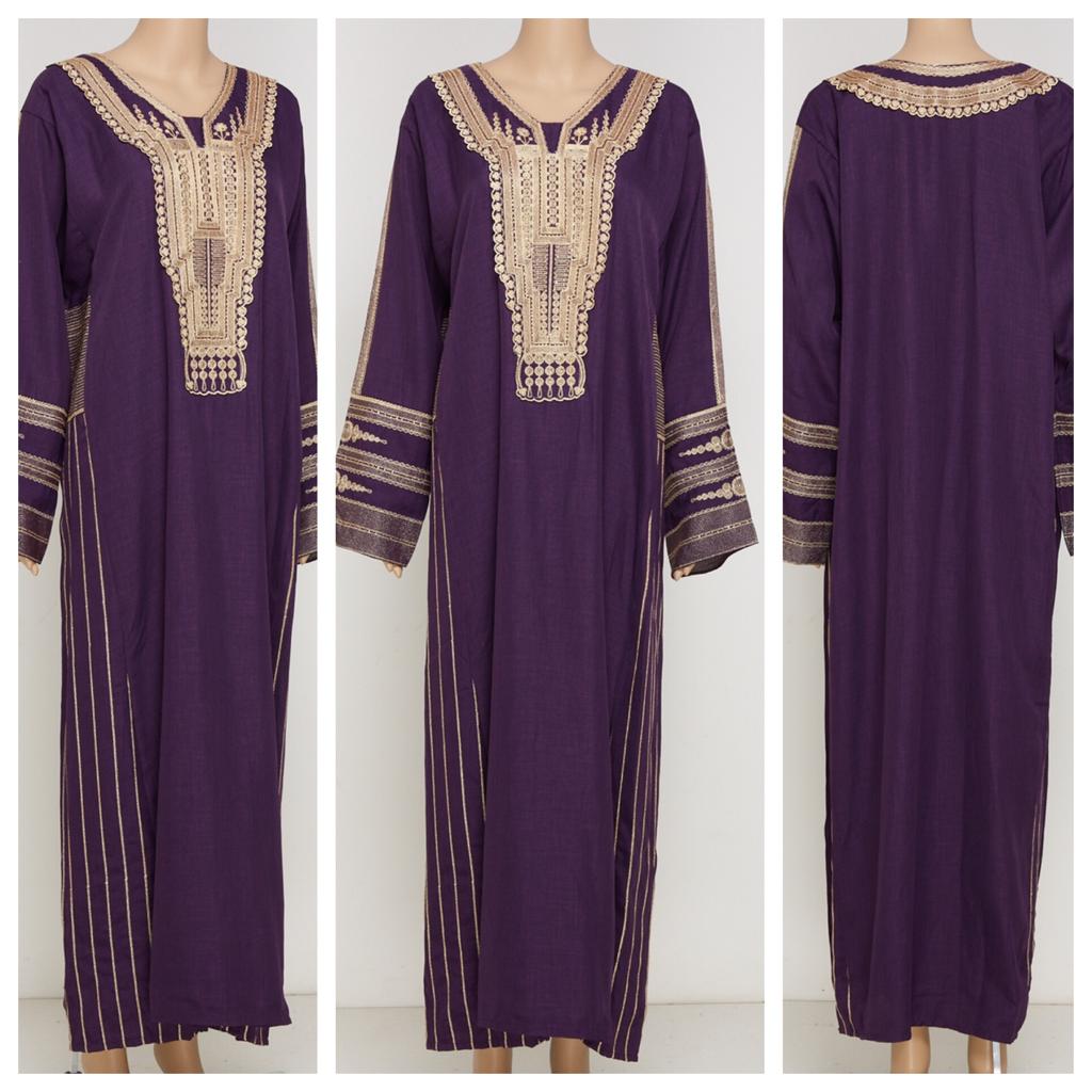 Purple maxi dress jilbab kaftan.