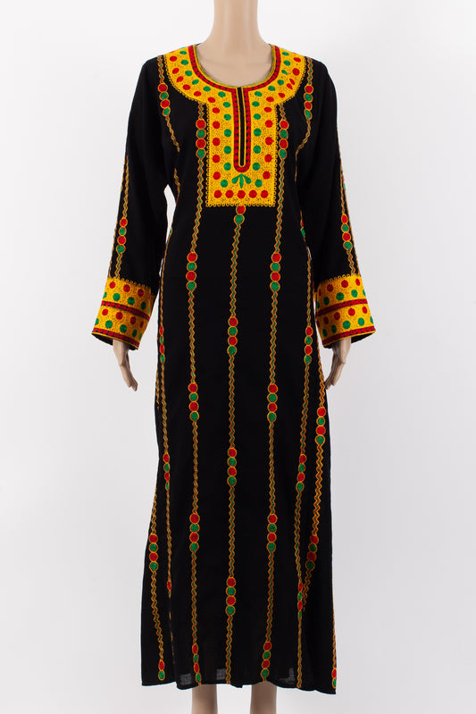 Black traditional jalabiyah dress