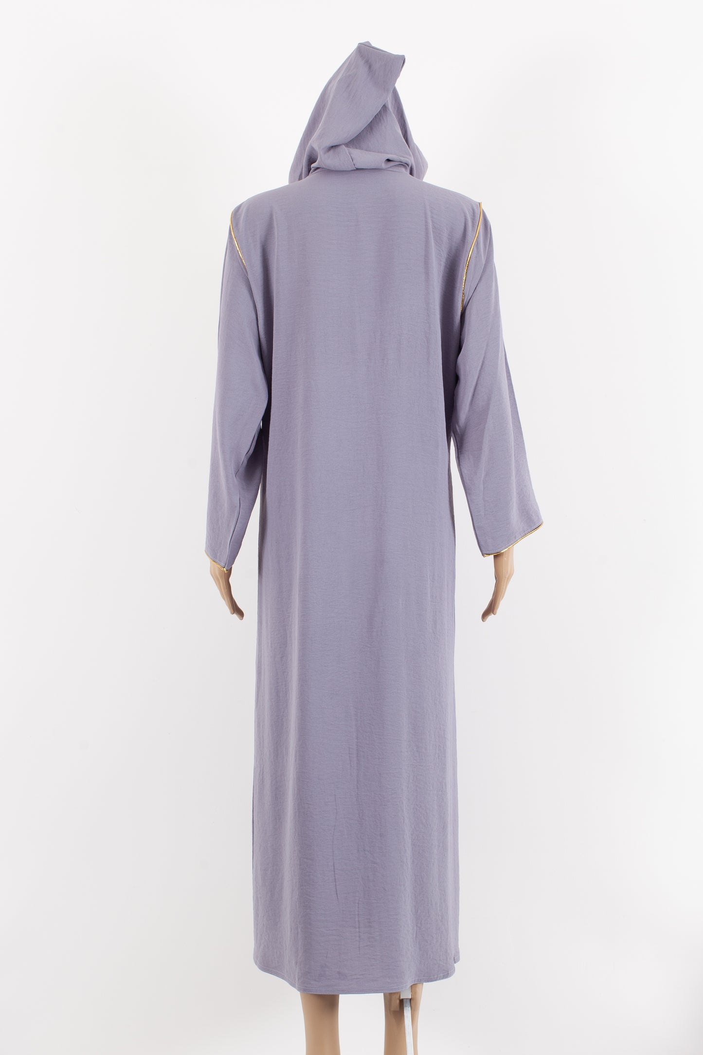 kaftan dress with cap.