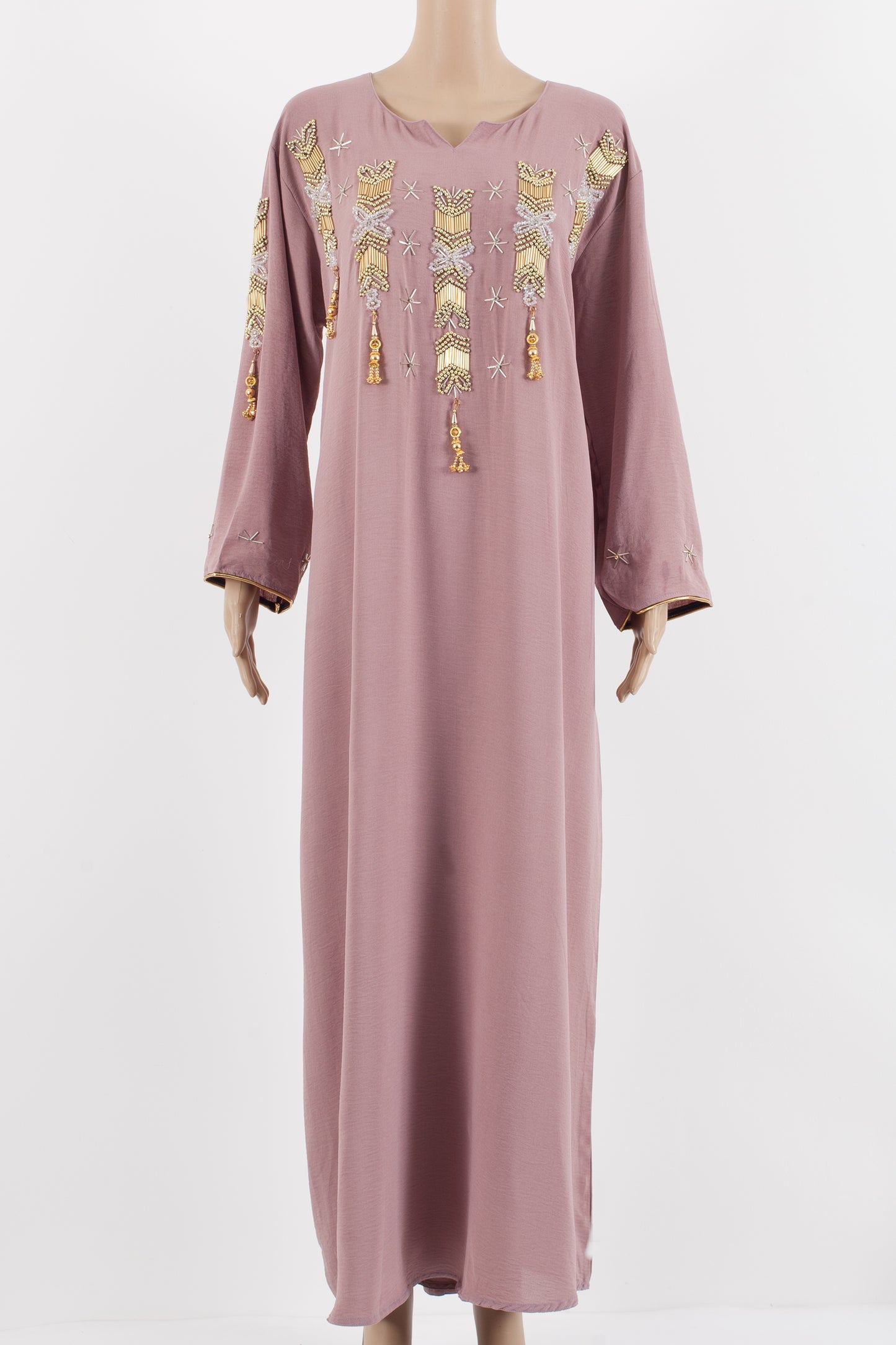 elegant kaftan in a simple blend.