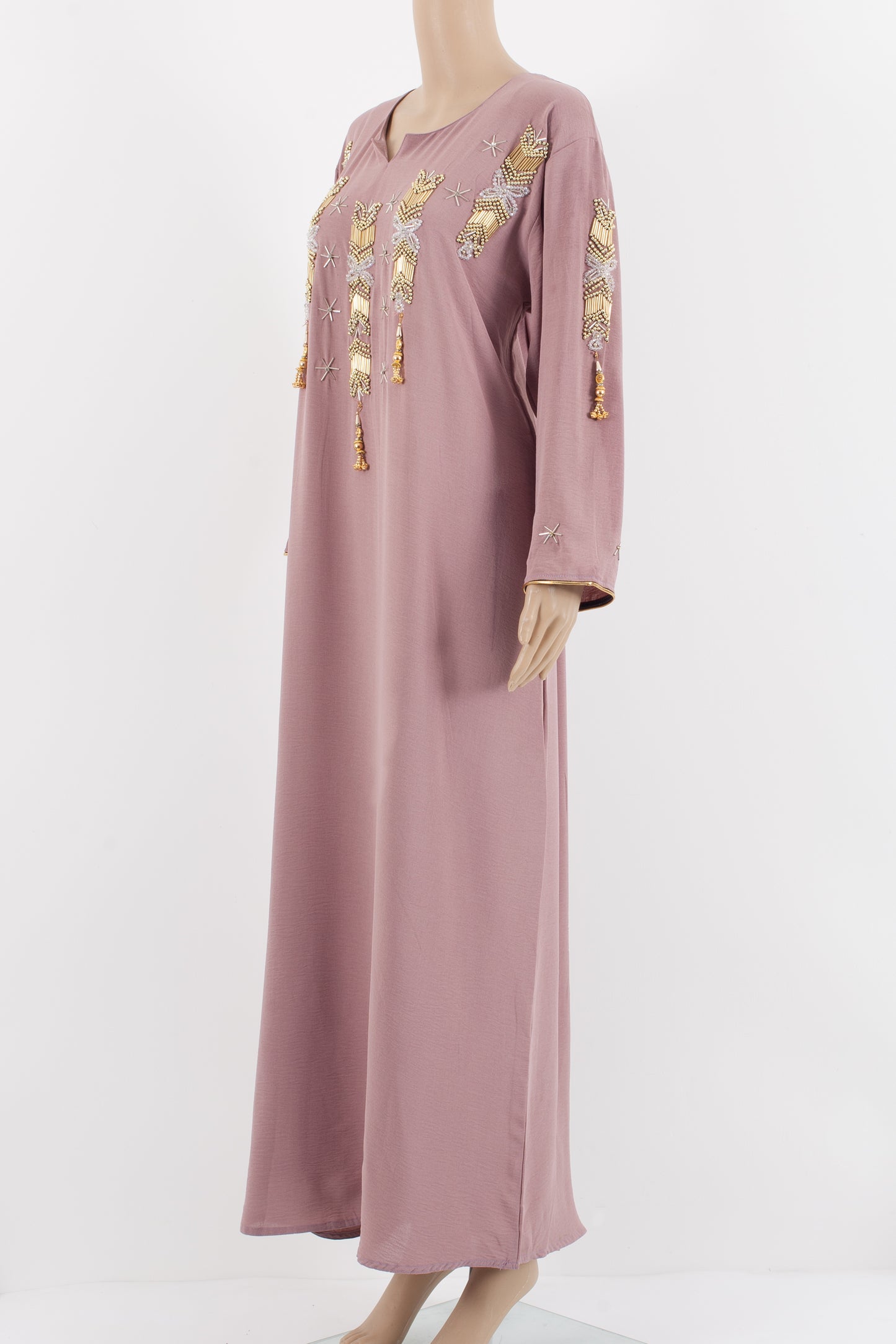 elegant kaftan in a simple blend.