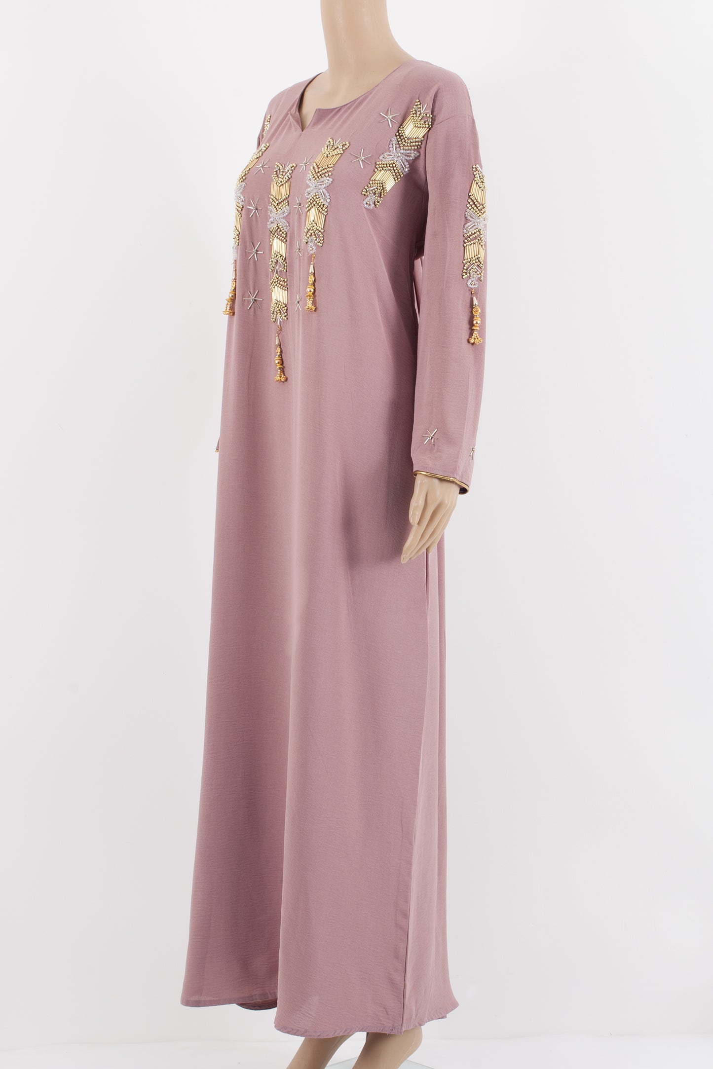 elegant kaftan in a simple blend.