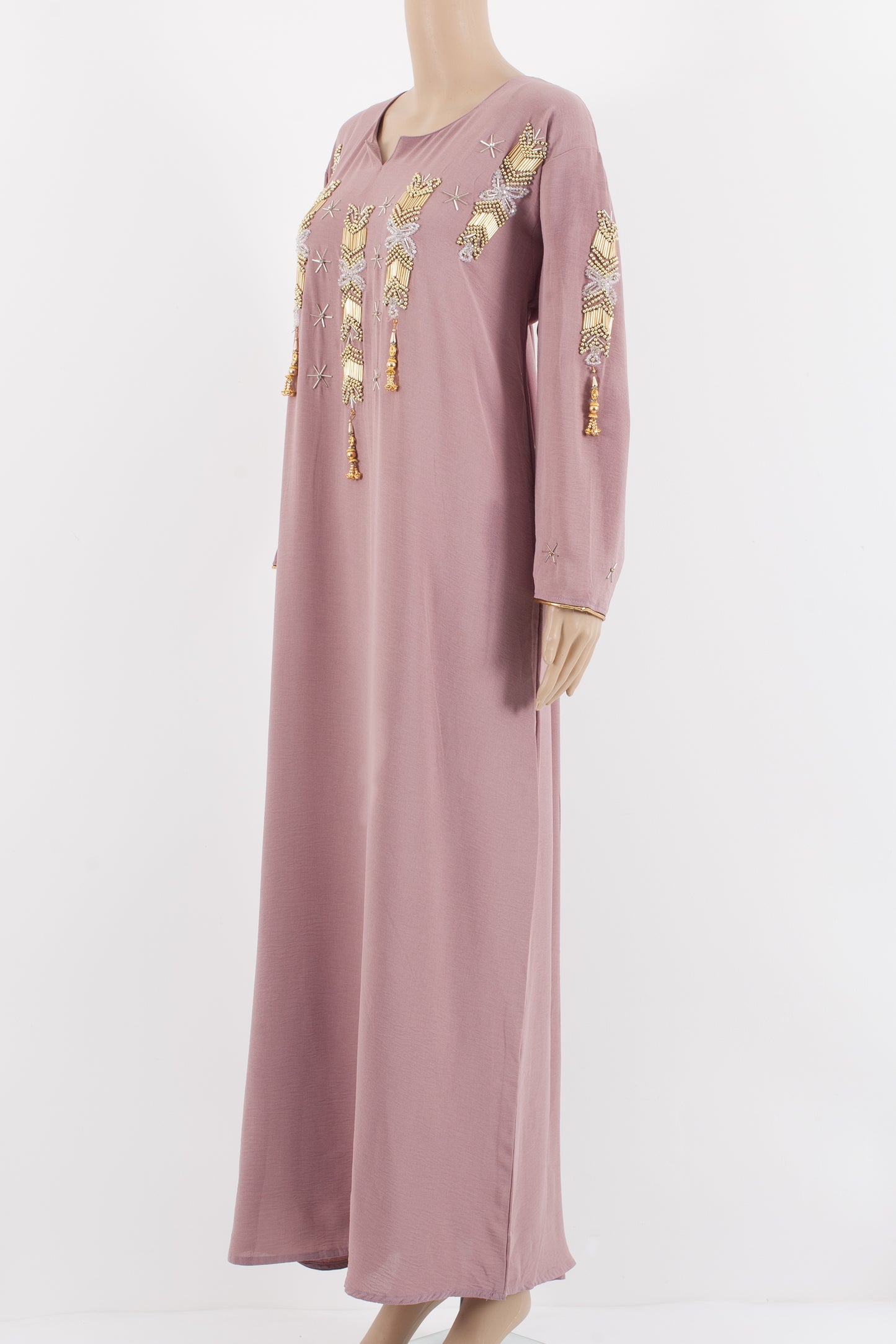 elegant kaftan in a simple blend.