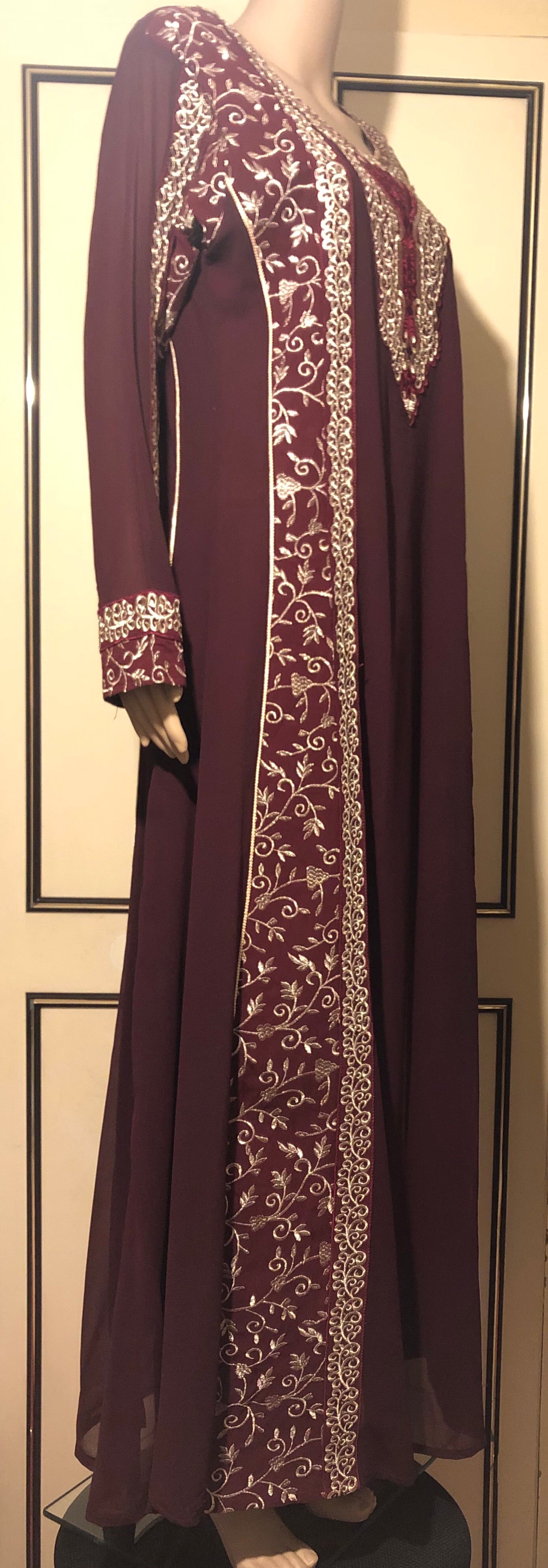 Wine Red Party wear Jalabiyya