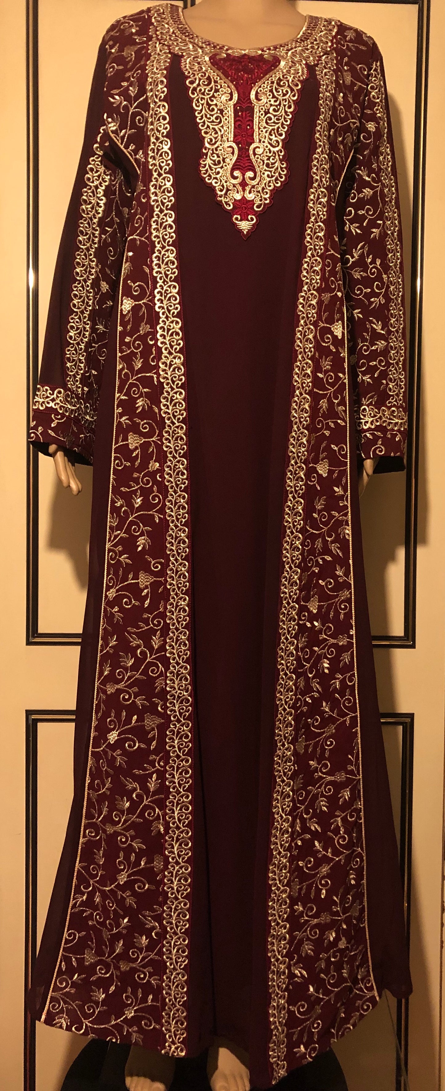 Wine Red Party wear Jalabiyya